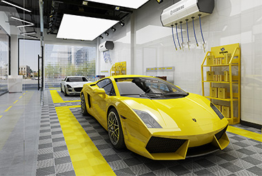 拱墅区汽车美容中心装修设计_案例效果图