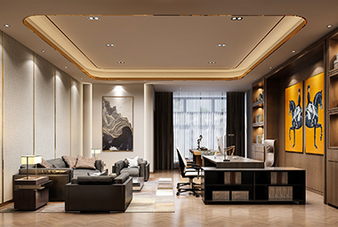 拱墅区金融类企业办公室装修设计_案例效果图