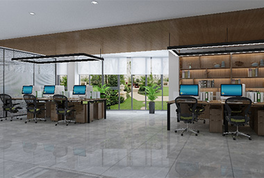 拱墅区社区办事处办公室装修设计_案例效果图