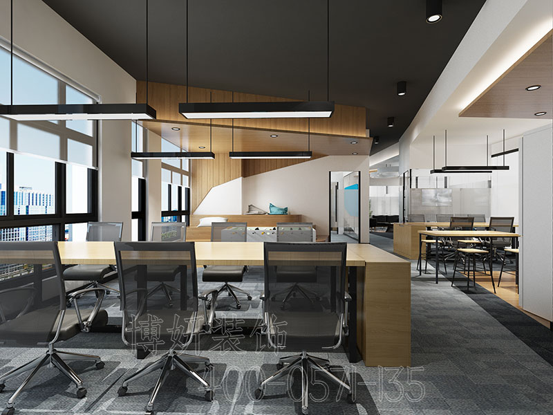 杭州新中式风格办公室装修案例-效果图 3