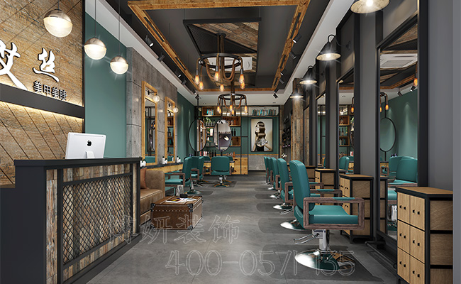 杭州理发店装修设计,杭州专业理发店装修预算,杭州理发店装修设计公司